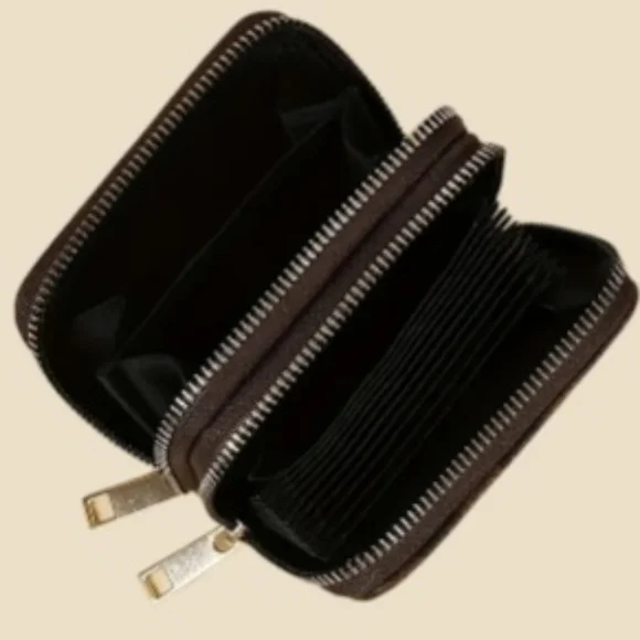 Brown Monogram Checkerboard Wallet Zip Zippy Around Double Zip Walet Brown/Black - Picture 7 of 16